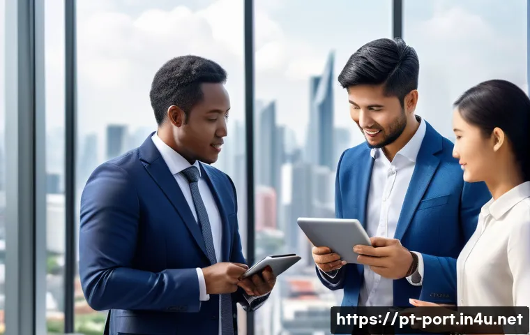 포르투갈어와 아시아 국가 관계 - A dynamic business meeting scene showing diverse professionals from Portuguese-speaking countries an...